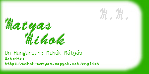 matyas mihok business card